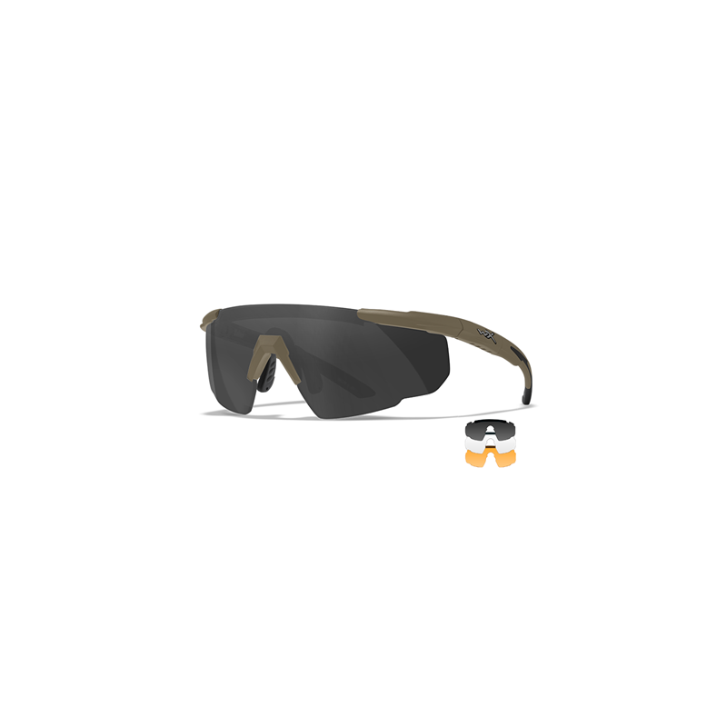 Okulary WileyX Saber adv. Grey/Clear/Light Rust Tan Frame 308T